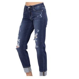 Judy Blue Boyfriend Bleach Splash Jeans sz 18W